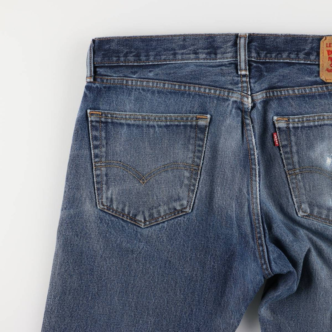 Levi's 505 tapered denim pants for men, equivalent to w35 cotton blue type Vintage Second Hand