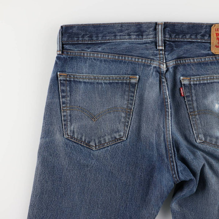 Levi's 505 tapered denim pants for men, equivalent to w35 cotton blue type Vintage Second Hand