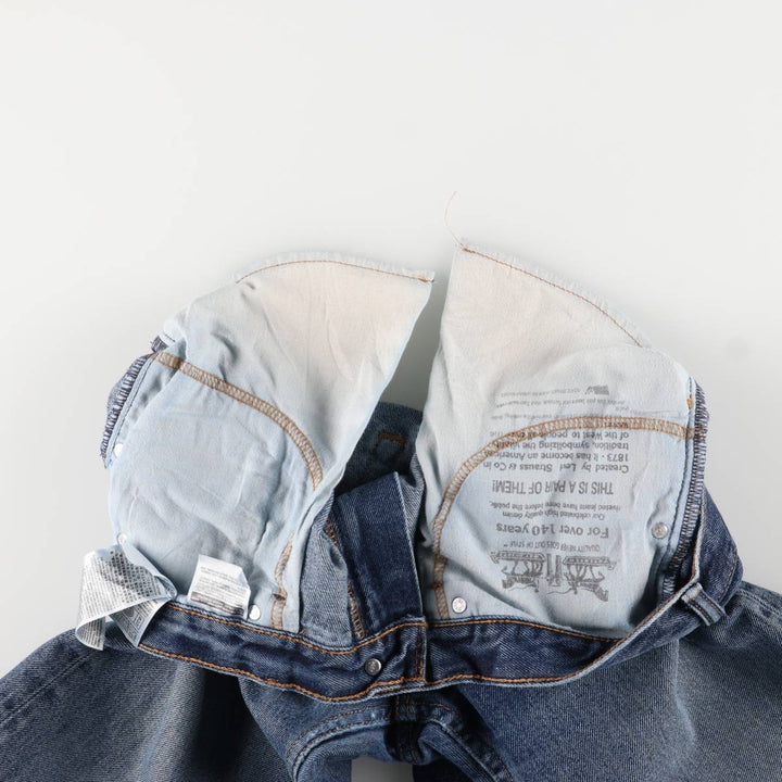 Levi's 505 tapered denim pants for men, equivalent to w35 cotton blue type Vintage Second Hand