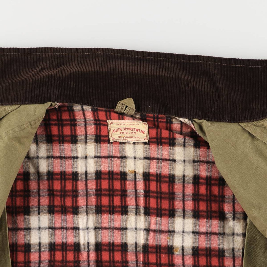 1950'S - Vintage ALLEN SPORTSWEAR Shooting Jacket, Men's Size L unclear Khaki type Vintage Second Hand