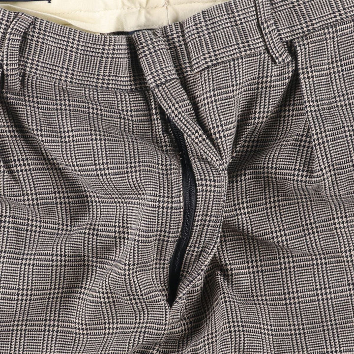 Ralph Lauren POLO by Ralph Lauren Glen Plaid Two-Pleated Wool Pants, Men's Size W31 wool navy blue type Vintage Second Hand
