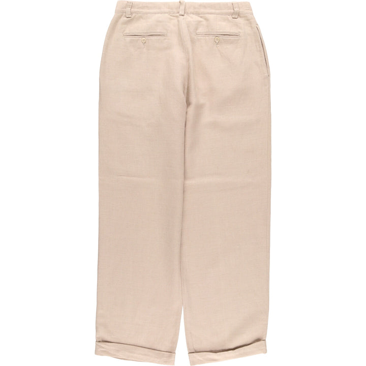 Ralph Lauren POLO by Ralph Lauren Men's Two-Pleated Cotton Slacks, Size W33 cotton Beige type Vintage Second Hand