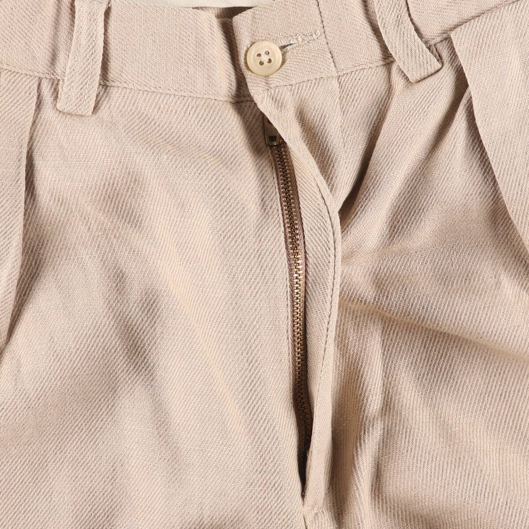 Ralph Lauren POLO by Ralph Lauren Men's Two-Pleated Cotton Slacks, Size W33 cotton Beige type Vintage Second Hand