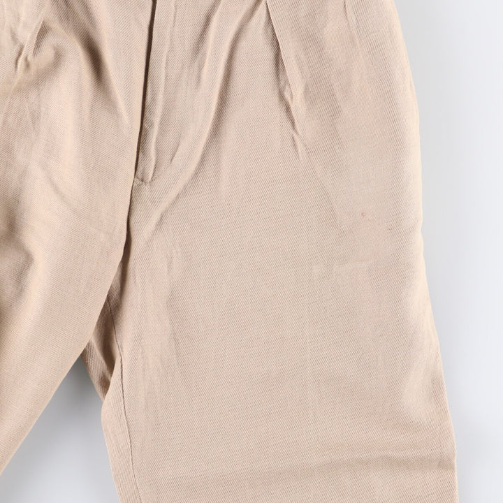 Ralph Lauren POLO by Ralph Lauren Men's Two-Pleated Cotton Slacks, Size W33 cotton Beige type Vintage Second Hand