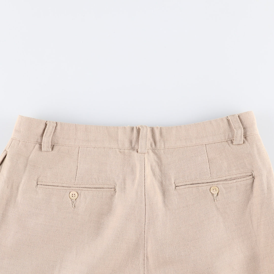 Ralph Lauren POLO by Ralph Lauren Men's Two-Pleated Cotton Slacks, Size W33 cotton Beige type Vintage Second Hand