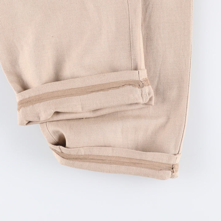 Ralph Lauren POLO by Ralph Lauren Men's Two-Pleated Cotton Slacks, Size W33 cotton Beige type Vintage Second Hand