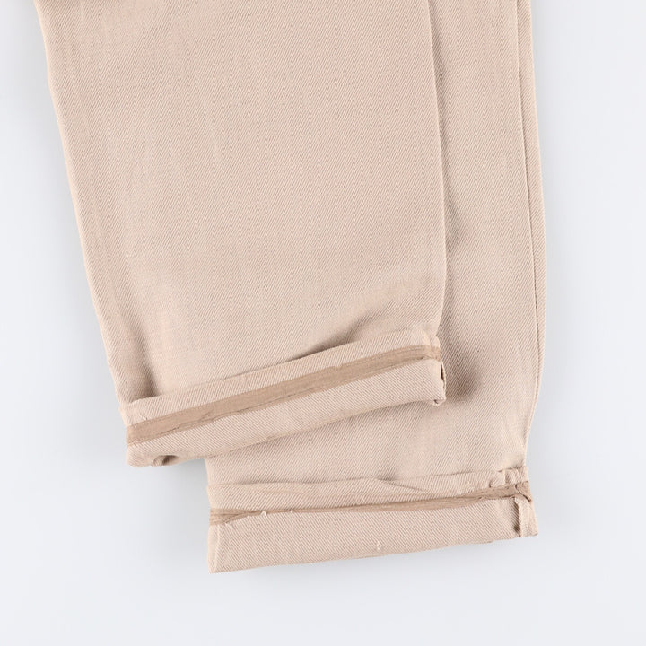 Ralph Lauren POLO by Ralph Lauren Men's Two-Pleated Cotton Slacks, Size W33 cotton Beige type Vintage Second Hand