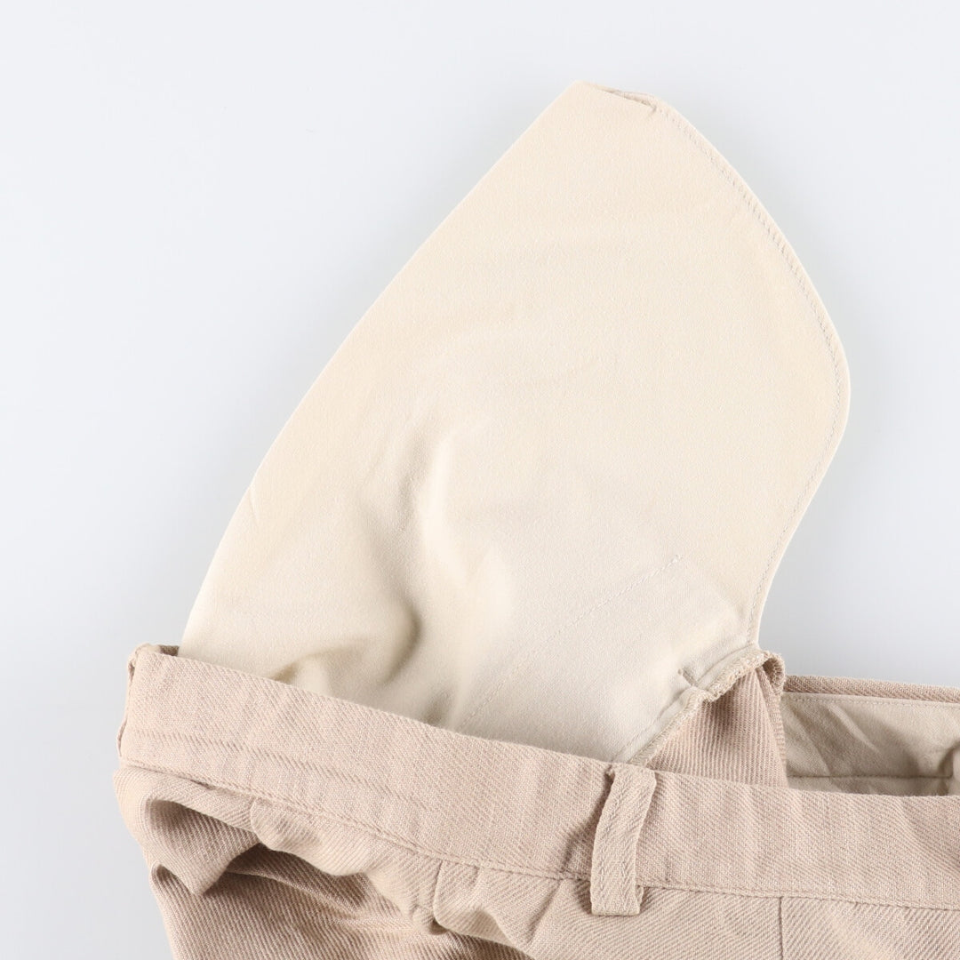 Ralph Lauren POLO by Ralph Lauren Men's Two-Pleated Cotton Slacks, Size W33 cotton Beige type Vintage Second Hand