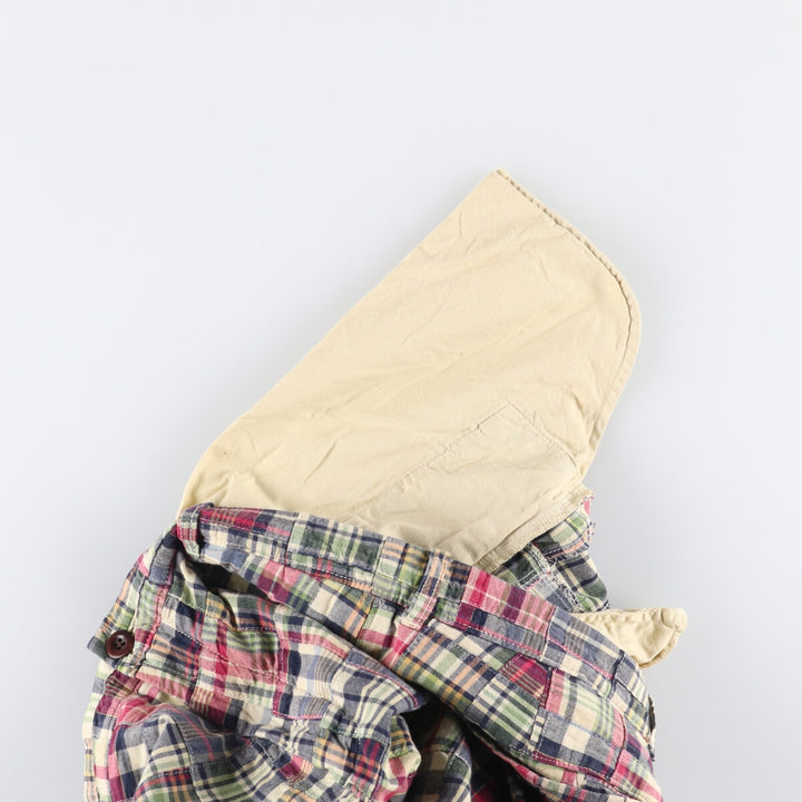 J.Crew Check Pattern Patchwork Cotton Slacks, Men's, Size W34, Vintage cotton multicolor Vintage Second Hand