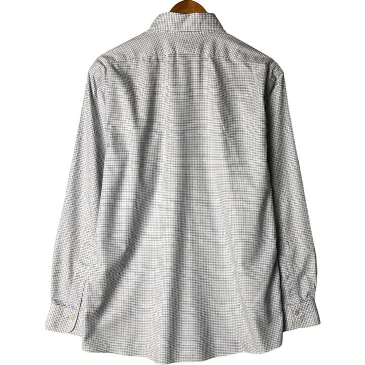 Brooks Brothers Est. 1818 Regent Fit Long Sleeve Button-Down Check Shirt, Men's Size L Supima Cotton white type Vintage Second Hand