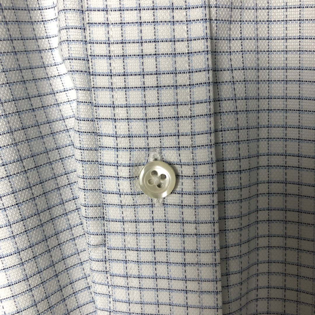 Brooks Brothers Est. 1818 Regent Fit Long Sleeve Button-Down Check Shirt, Men's Size L Supima Cotton white type Vintage Second Hand
