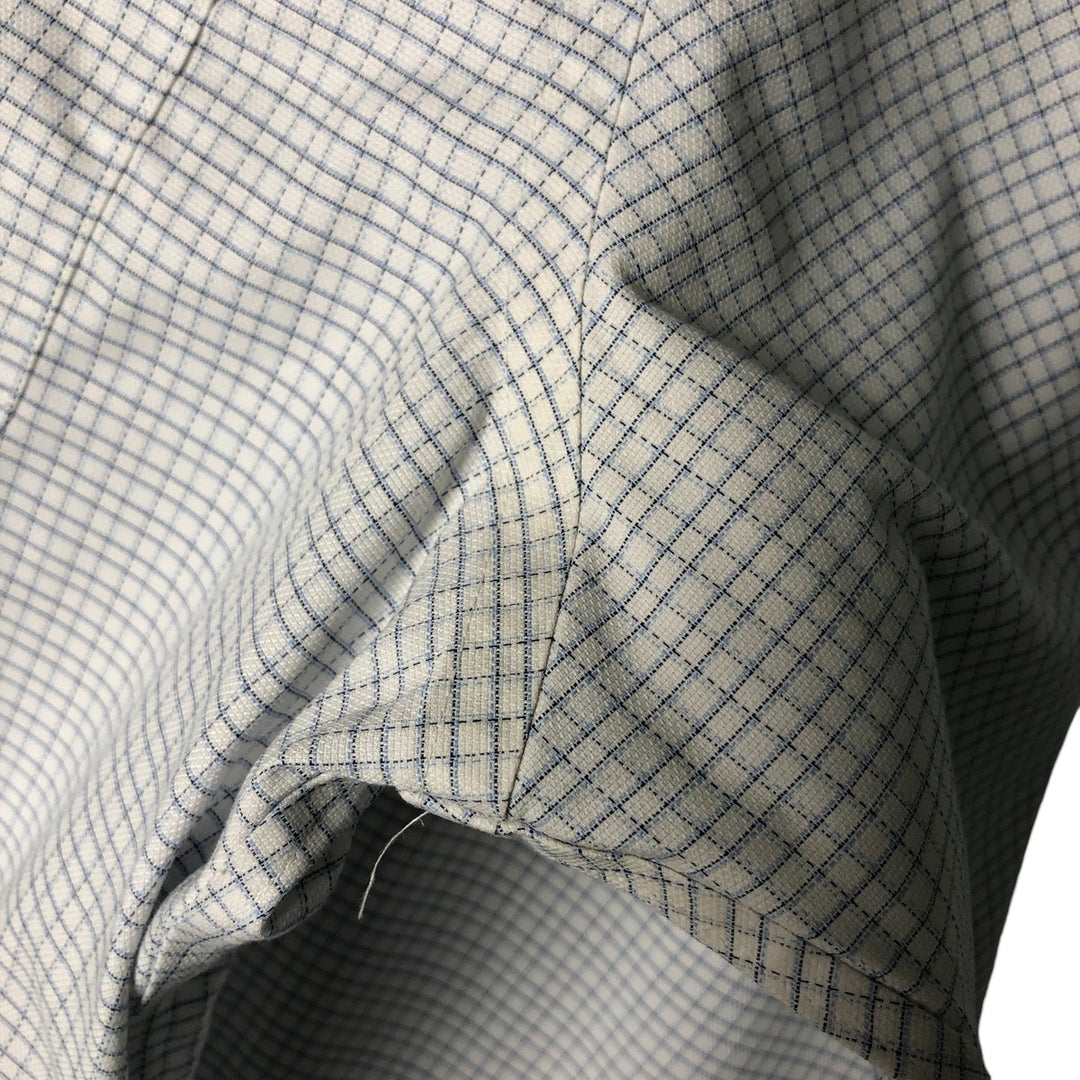 Brooks Brothers Est. 1818 Regent Fit Long Sleeve Button-Down Check Shirt, Men's Size L Supima Cotton white type Vintage Second Hand