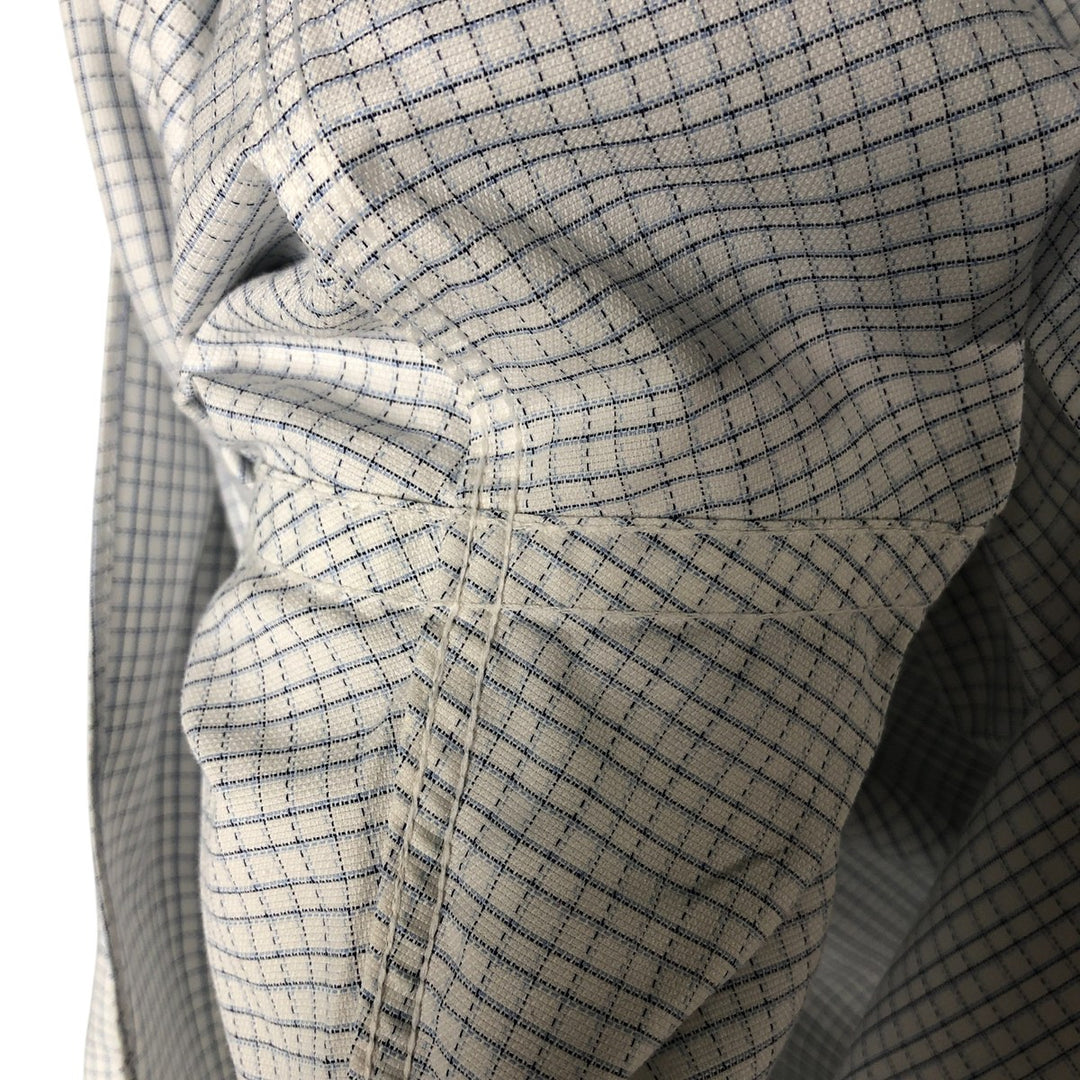 Brooks Brothers Est. 1818 Regent Fit Long Sleeve Button-Down Check Shirt, Men's Size L Supima Cotton white type Vintage Second Hand