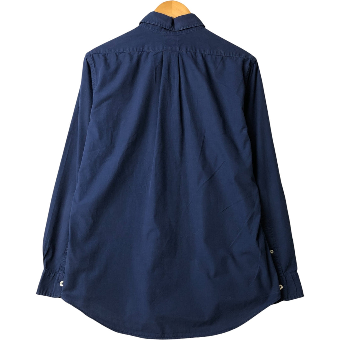 Brooks Brothers 1818 Long Sleeve Button-Down Cotton Shirt, Men's Size Medium cotton navy blue type Vintage Second Hand