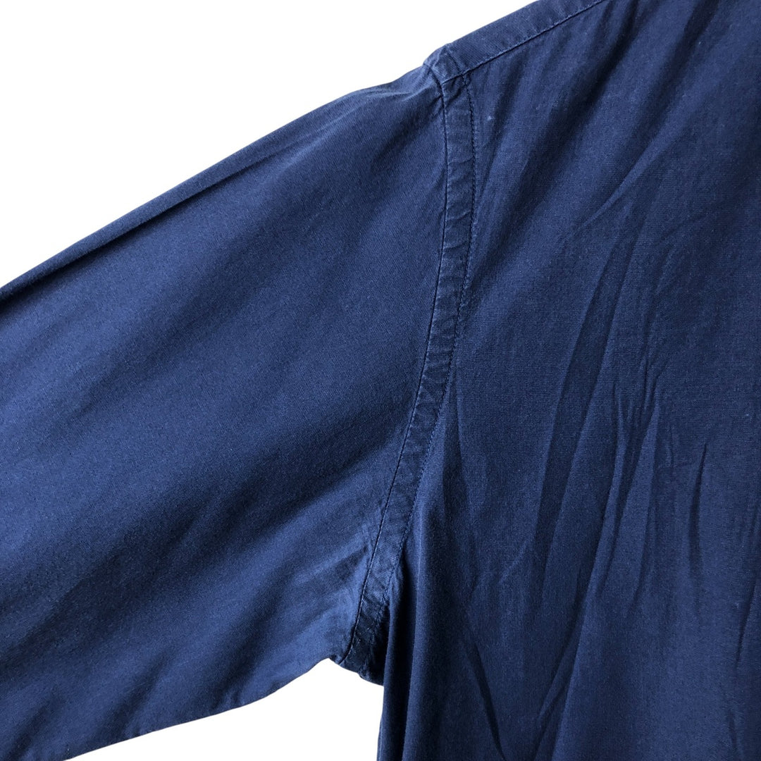 Brooks Brothers 1818 Long Sleeve Button-Down Cotton Shirt, Men's Size Medium cotton navy blue type Vintage Second Hand