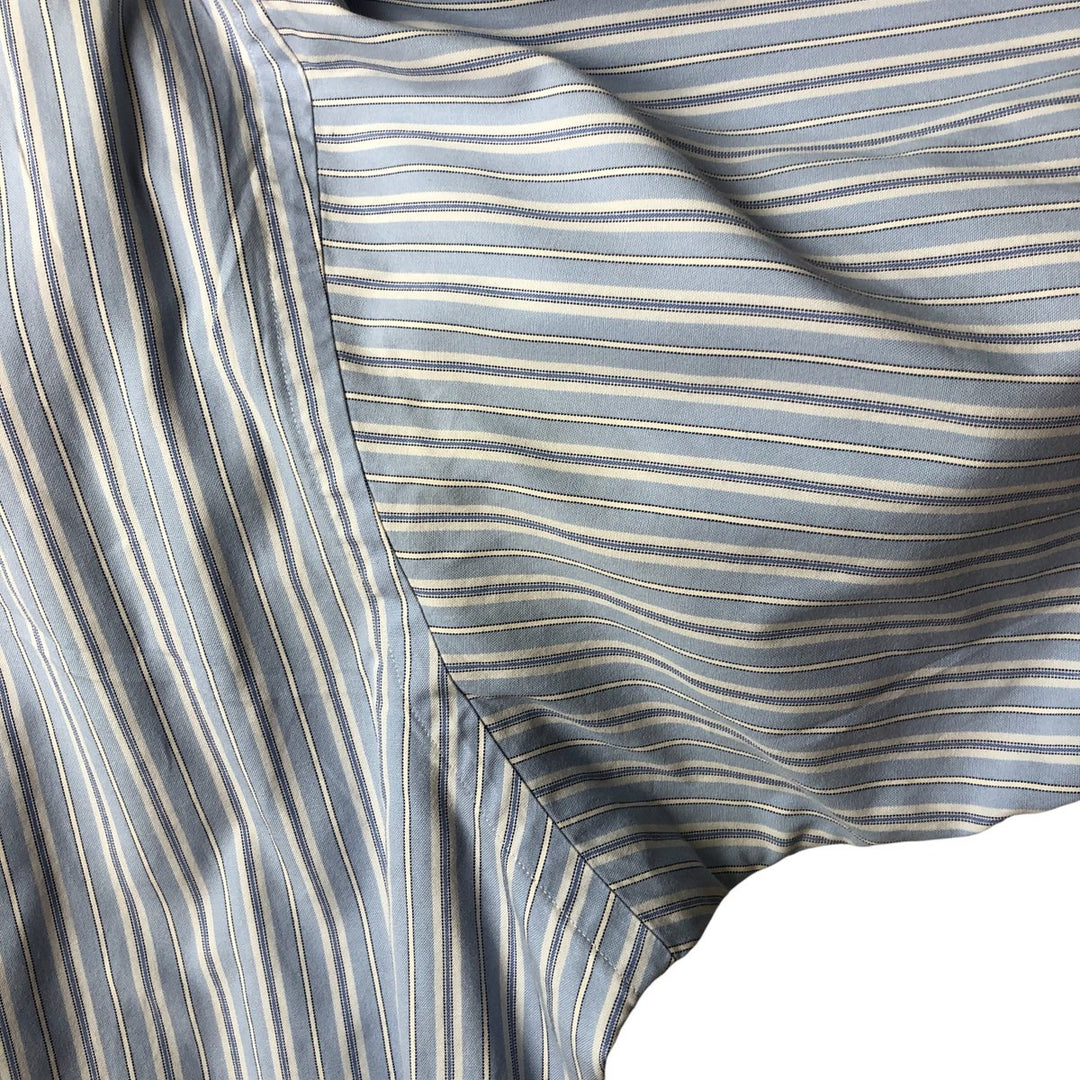 Ralph Lauren YARMOUTH Multi-stripe Long Sleeve Button-down Striped Shirt Men's XL cotton Blue type light blue Vintage Second Hand