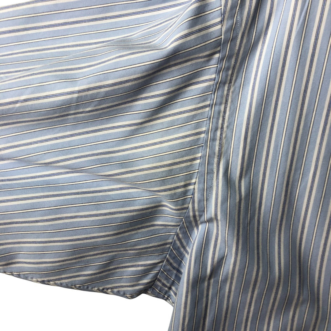 Ralph Lauren YARMOUTH Multi-stripe Long Sleeve Button-down Striped Shirt Men's XL cotton Blue type light blue Vintage Second Hand