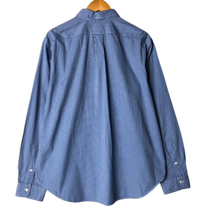 Ralph Lauren Classic Fit Long Sleeve Button Down Striped Shirt Men's XL cotton Blue type light blue Vintage Second Hand