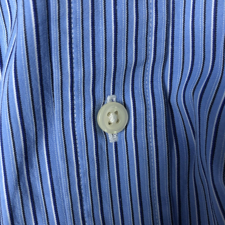 Ralph Lauren Classic Fit Long Sleeve Button Down Striped Shirt Men's XL cotton Blue type light blue Vintage Second Hand