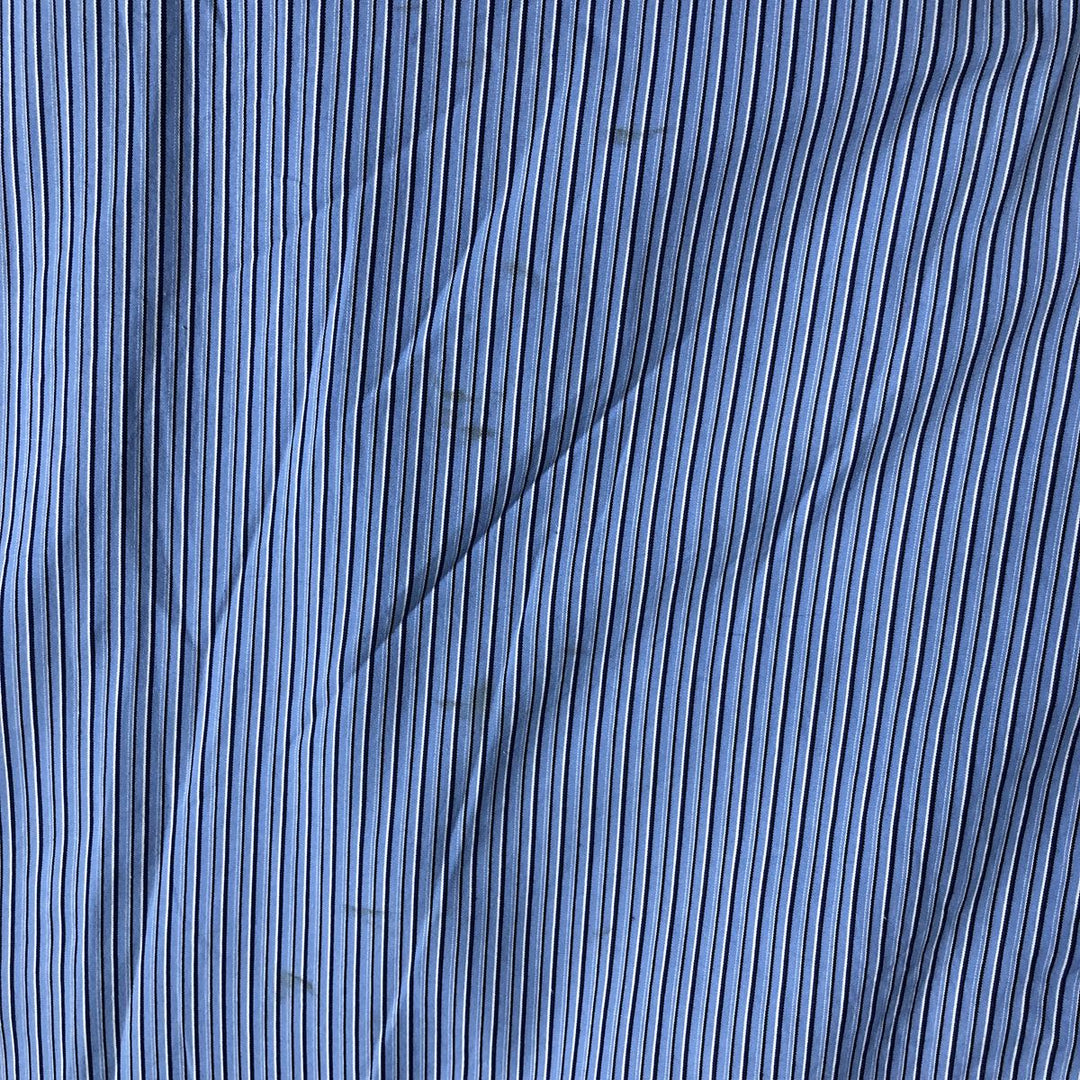 Ralph Lauren Classic Fit Long Sleeve Button Down Striped Shirt Men's XL cotton Blue type light blue Vintage Second Hand