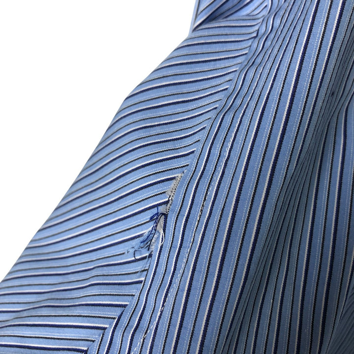 Ralph Lauren Classic Fit Long Sleeve Button Down Striped Shirt Men's XL cotton Blue type light blue Vintage Second Hand