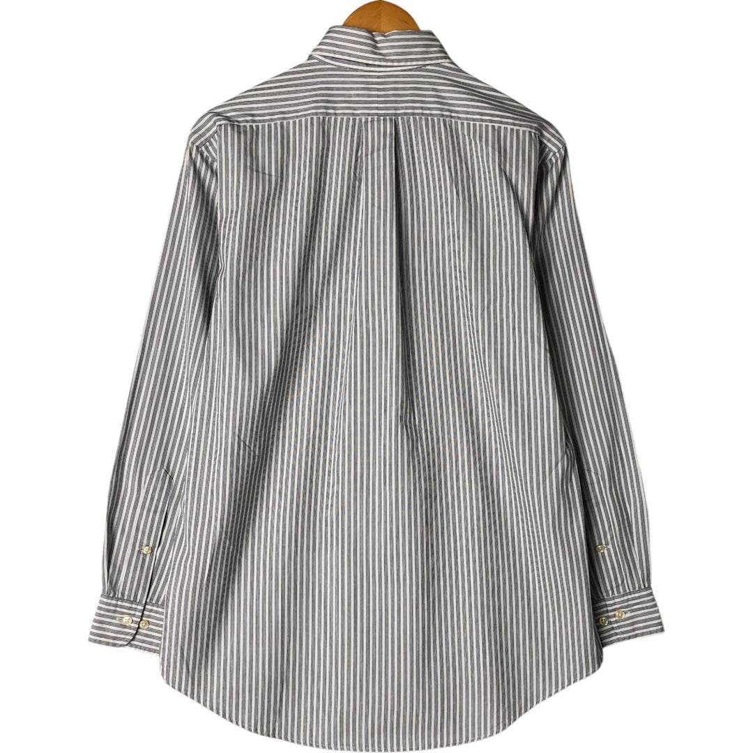 Ralph Lauren CUSTOM FIT long sleeve button down striped shirt men's size L cotton white type Vintage Second Hand
