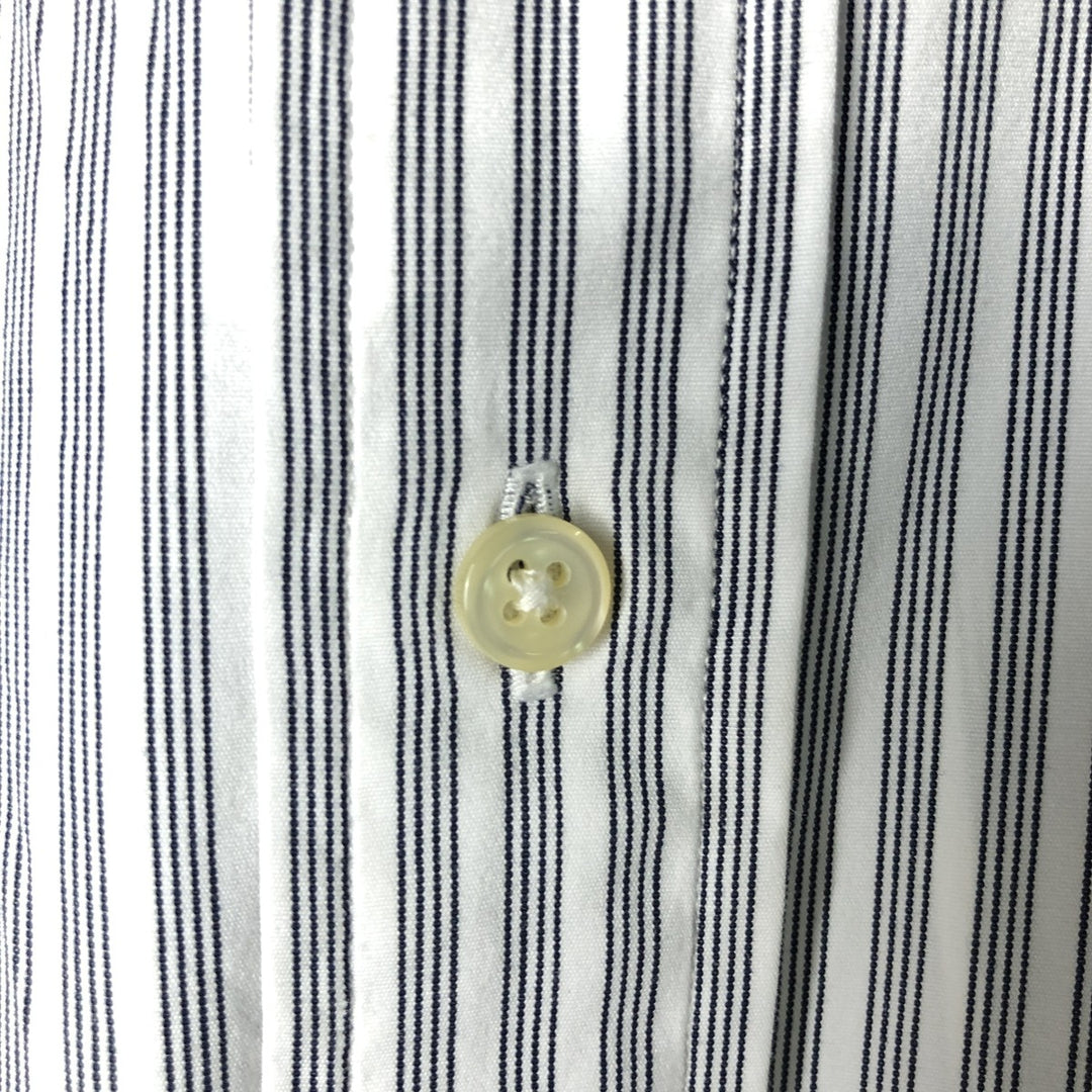 Ralph Lauren CUSTOM FIT long sleeve button down striped shirt men's size L cotton white type Vintage Second Hand