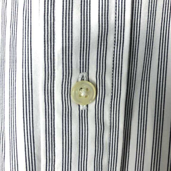 Ralph Lauren CUSTOM FIT long sleeve button down striped shirt men's size L cotton white type Vintage Second Hand