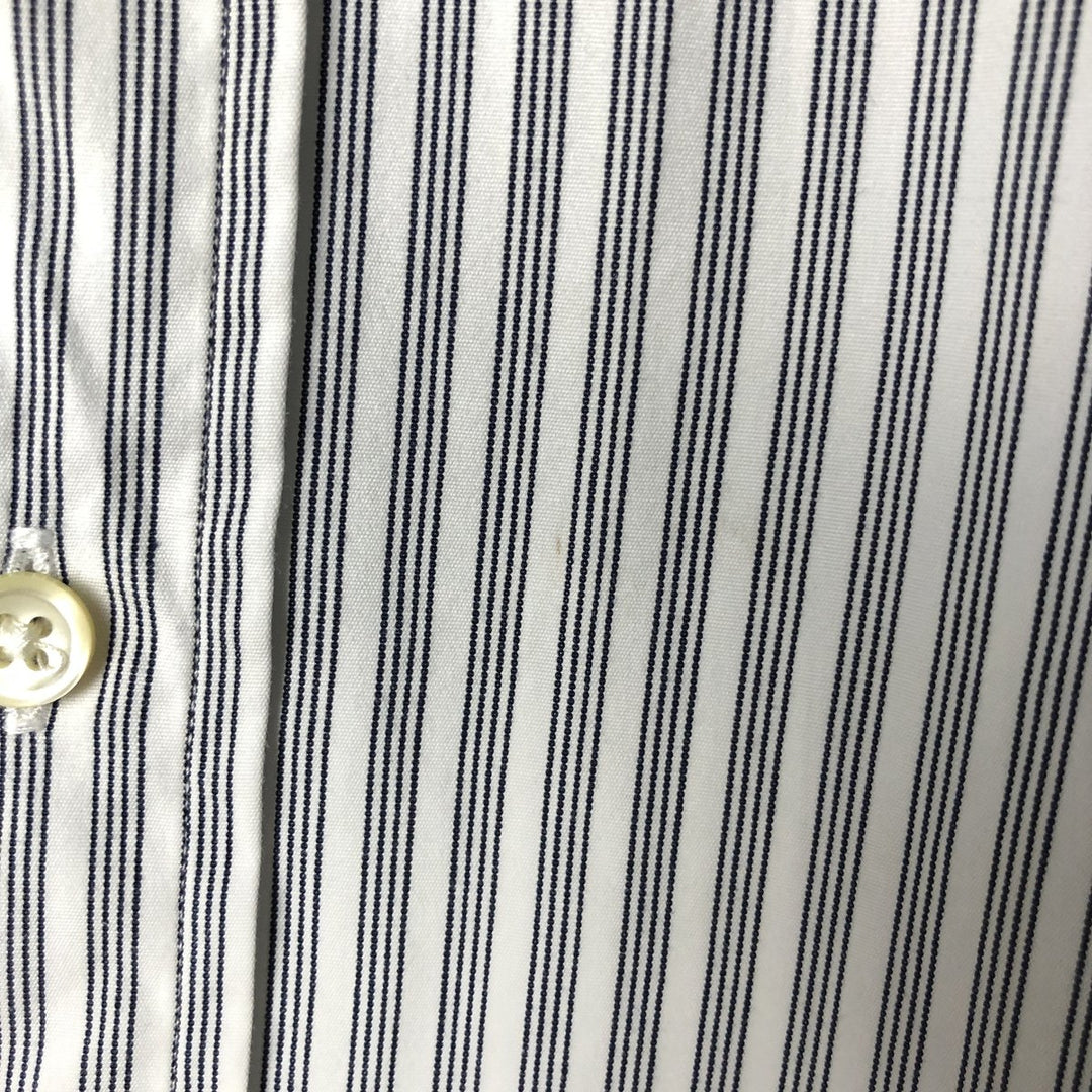 Ralph Lauren CUSTOM FIT long sleeve button down striped shirt men's size L cotton white type Vintage Second Hand