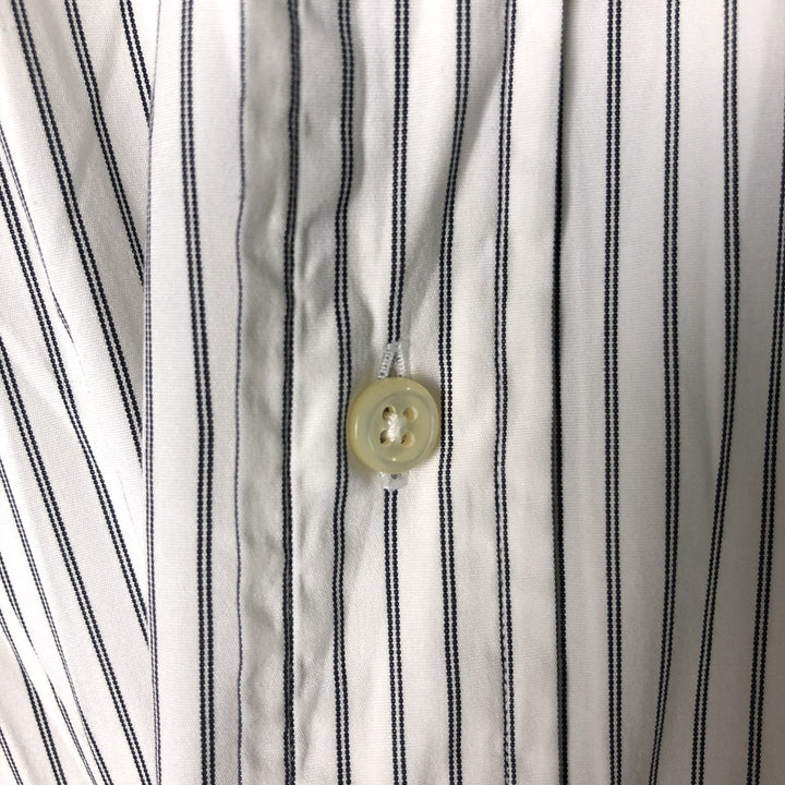 Ralph Lauren Classic Fit Long Sleeve Button Down Striped Shirt Men's XL cotton white type Vintage Second Hand