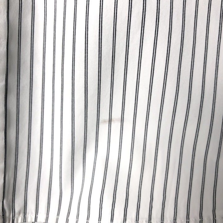 Ralph Lauren Classic Fit Long Sleeve Button Down Striped Shirt Men's XL cotton white type Vintage Second Hand