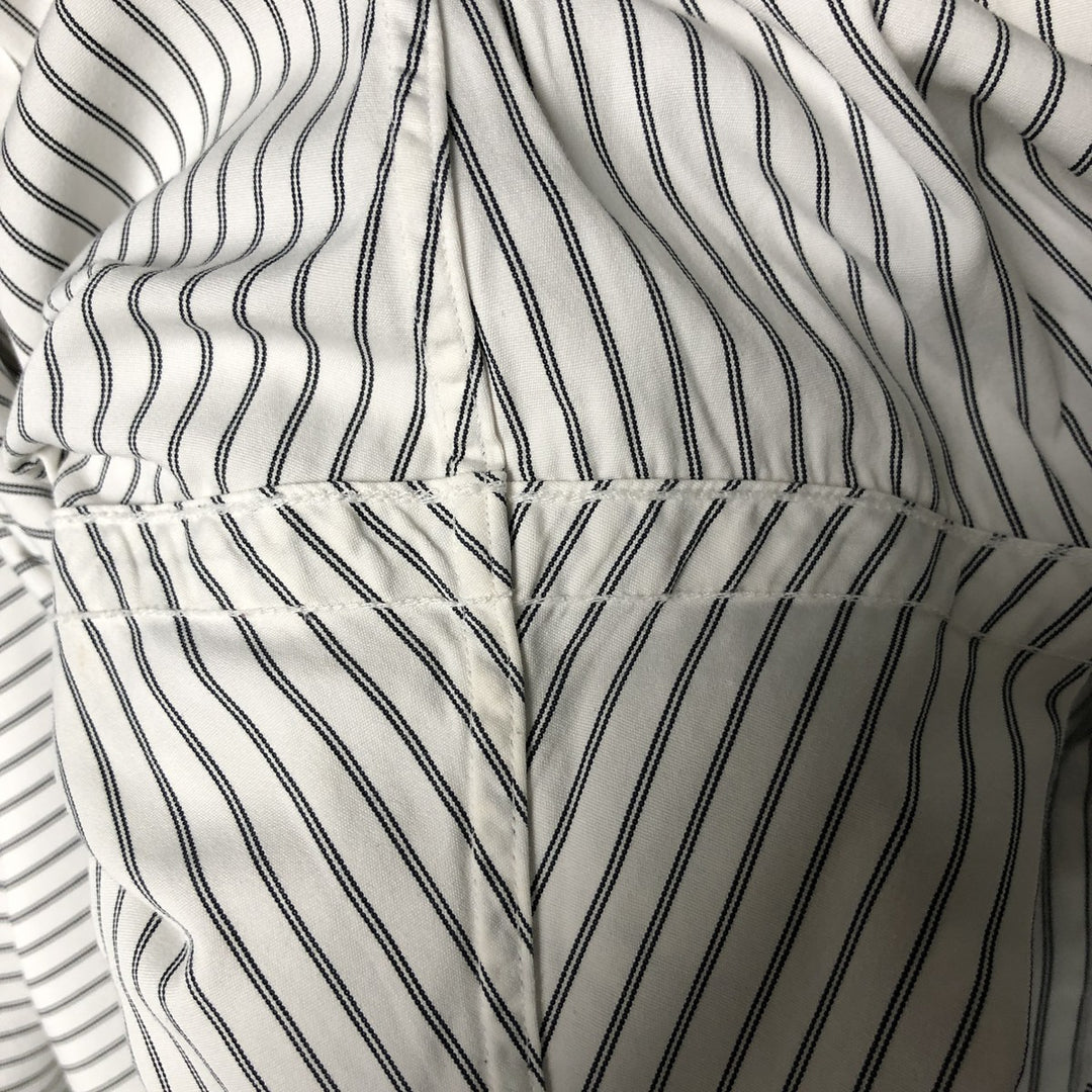 Ralph Lauren Classic Fit Long Sleeve Button Down Striped Shirt Men's XL cotton white type Vintage Second Hand