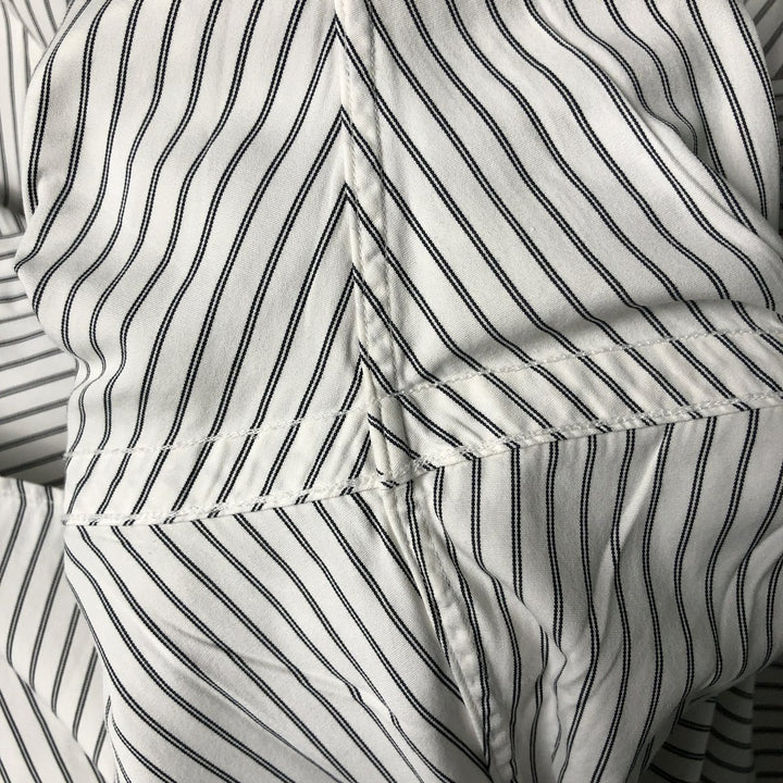 Ralph Lauren Classic Fit Long Sleeve Button Down Striped Shirt Men's XL cotton white type Vintage Second Hand