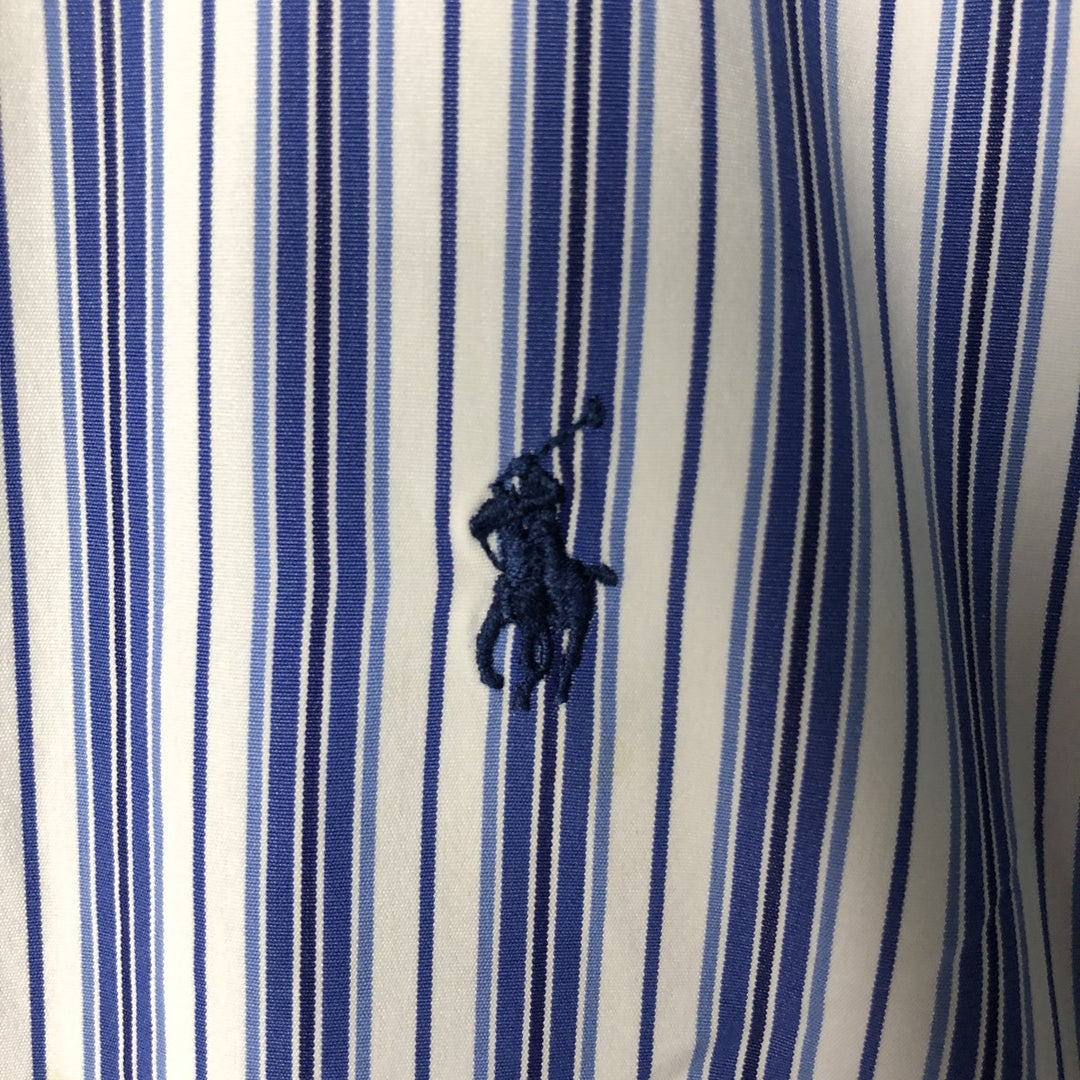 Ralph Lauren Classic Fit Long Sleeve Button Down Striped Shirt Men's XL unclear blue type Vintage Second Hand