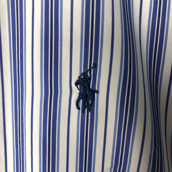 Ralph Lauren Classic Fit Long Sleeve Button Down Striped Shirt Men's XL unclear blue type Vintage Second Hand