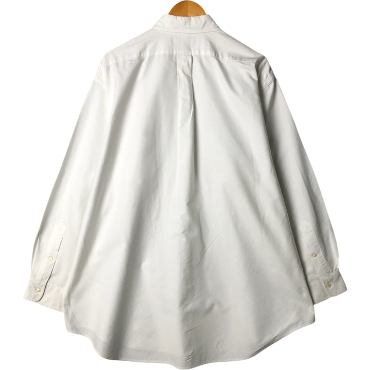 Ralph Lauren YARMOUTH long sleeve button down shirt, men's XL size cotton white type Vintage Second Hand