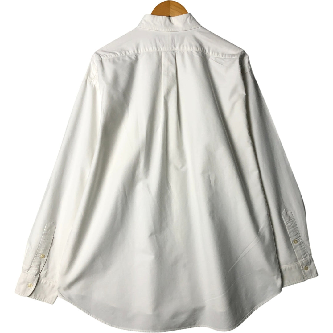 Ralph Lauren BLAIRE long sleeve button down shirt, men's XL size cotton white type Vintage Second Hand