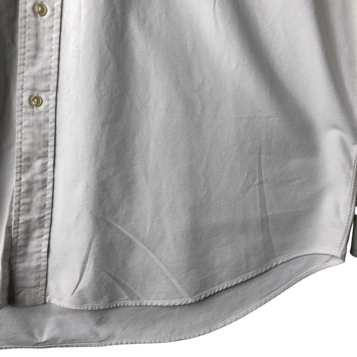 Ralph Lauren BLAIRE long sleeve button down shirt, men's XL size cotton white type Vintage Second Hand