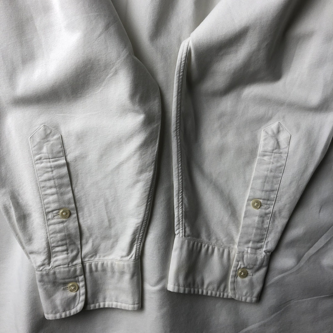 Ralph Lauren BLAIRE long sleeve button down shirt, men's XL size cotton white type Vintage Second Hand