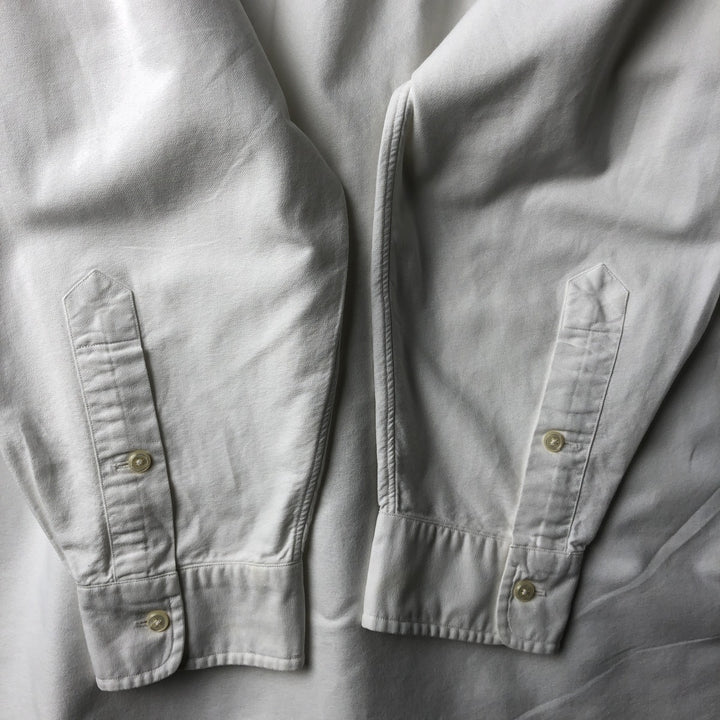 Ralph Lauren BLAIRE long sleeve button down shirt, men's XL size cotton white type Vintage Second Hand