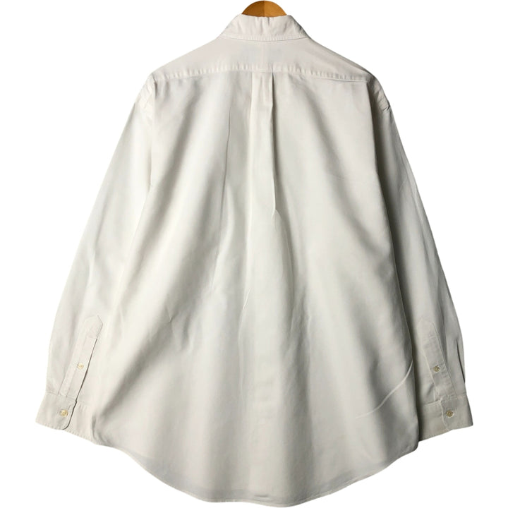 Ralph Lauren YARMOUTH long sleeve button down shirt, men's size L cotton white type Vintage Second Hand