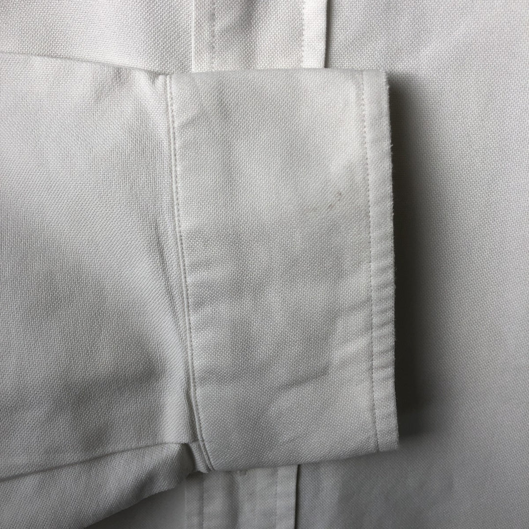 Ralph Lauren YARMOUTH long sleeve button down shirt, men's size L cotton white type Vintage Second Hand