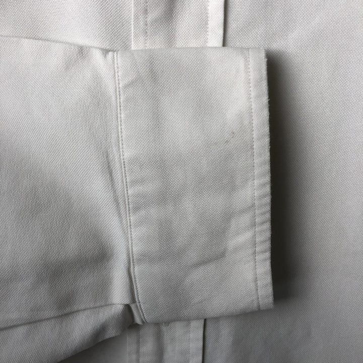 Ralph Lauren YARMOUTH long sleeve button down shirt, men's size L cotton white type Vintage Second Hand