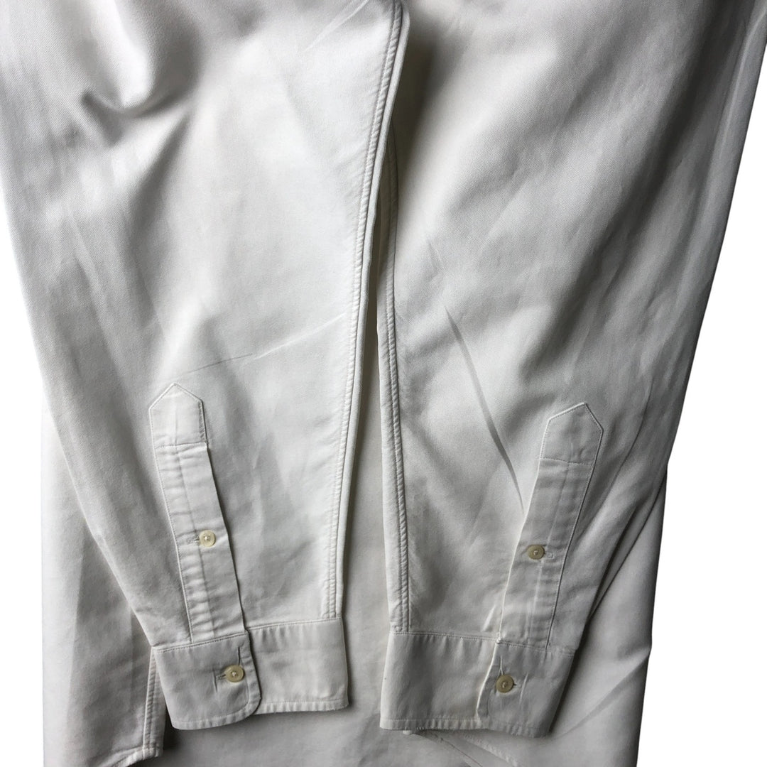Ralph Lauren YARMOUTH long sleeve button down shirt, men's size L cotton white type Vintage Second Hand