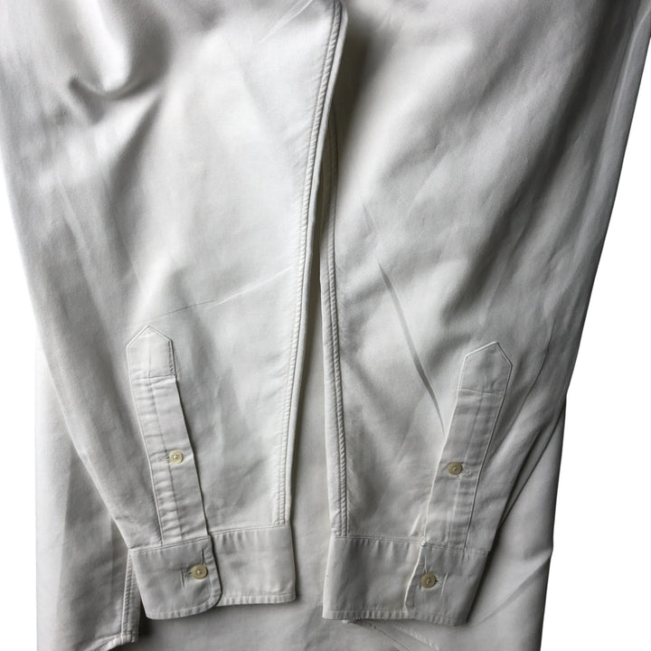 Ralph Lauren YARMOUTH long sleeve button down shirt, men's size L cotton white type Vintage Second Hand