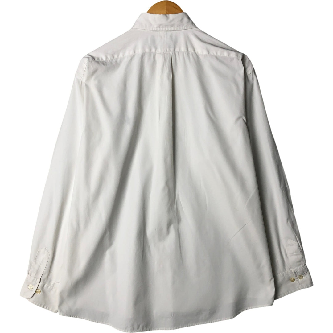 Ralph Lauren YARMOUTH long sleeve button down shirt, men's size M cotton white type Vintage Second Hand