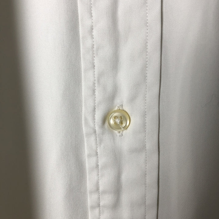 Ralph Lauren YARMOUTH long sleeve button down shirt, men's size M cotton white type Vintage Second Hand