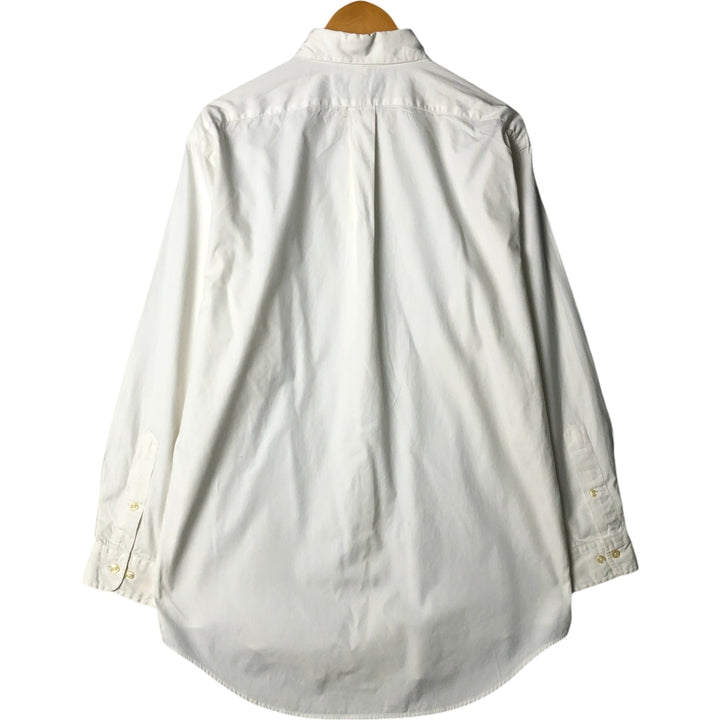 Ralph Lauren YARMOUTH long sleeve button down shirt, men's size M cotton white type Vintage Second Hand