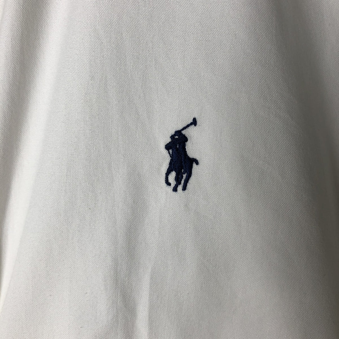 Ralph Lauren YARMOUTH long sleeve button down shirt, men's size M cotton white type Vintage Second Hand