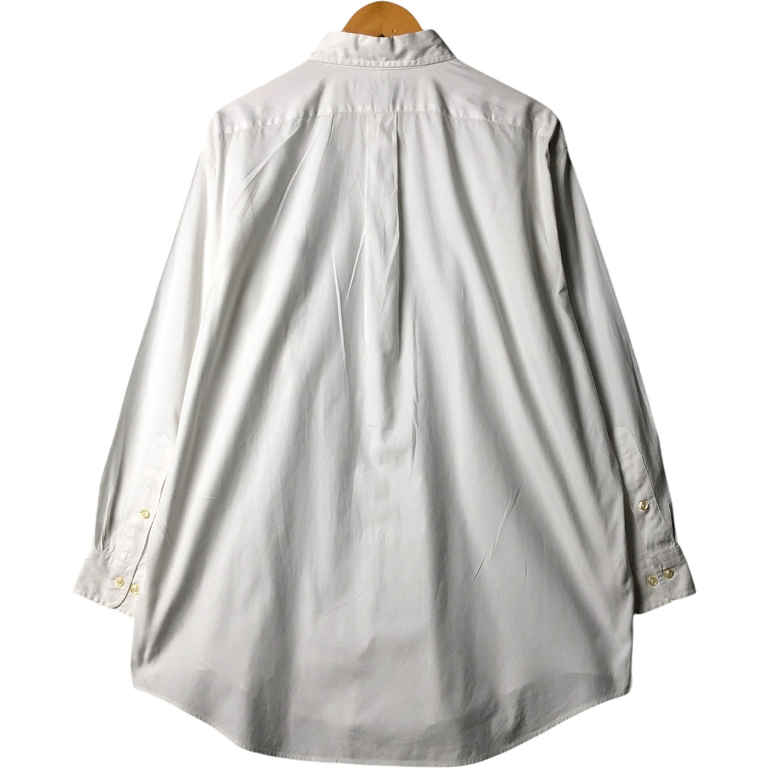 Ralph Lauren YARMOUTH long sleeve button down shirt, men's XL size cotton white type Vintage Second Hand